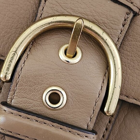 Euc Coach Campbell  All Tan Leather Satchel Handbag Purse - Picture 12 of 16